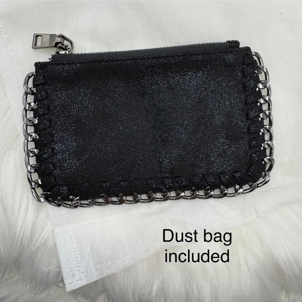Shiny Black Material Card Holder Wallet